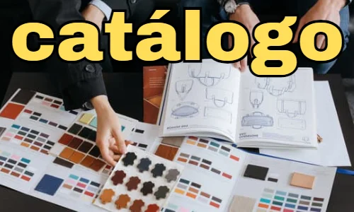 diseñando un catálogo con opciones de paletas de colores