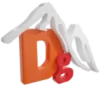 Una D mayuscula junto a una g minuscula con imagen de hielo montañoso cubriendolas es el logotipo de digitandes
